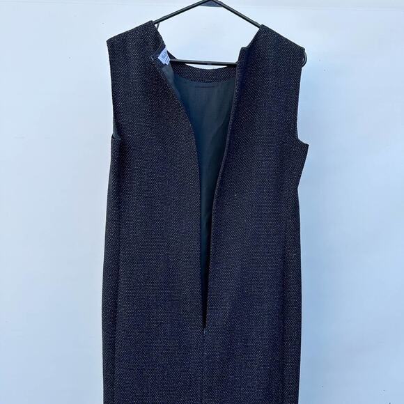 MaxMara Virgin Wool Tweed Sleeveless Shift Mini Dress Size 12 - Picture 8 of 11